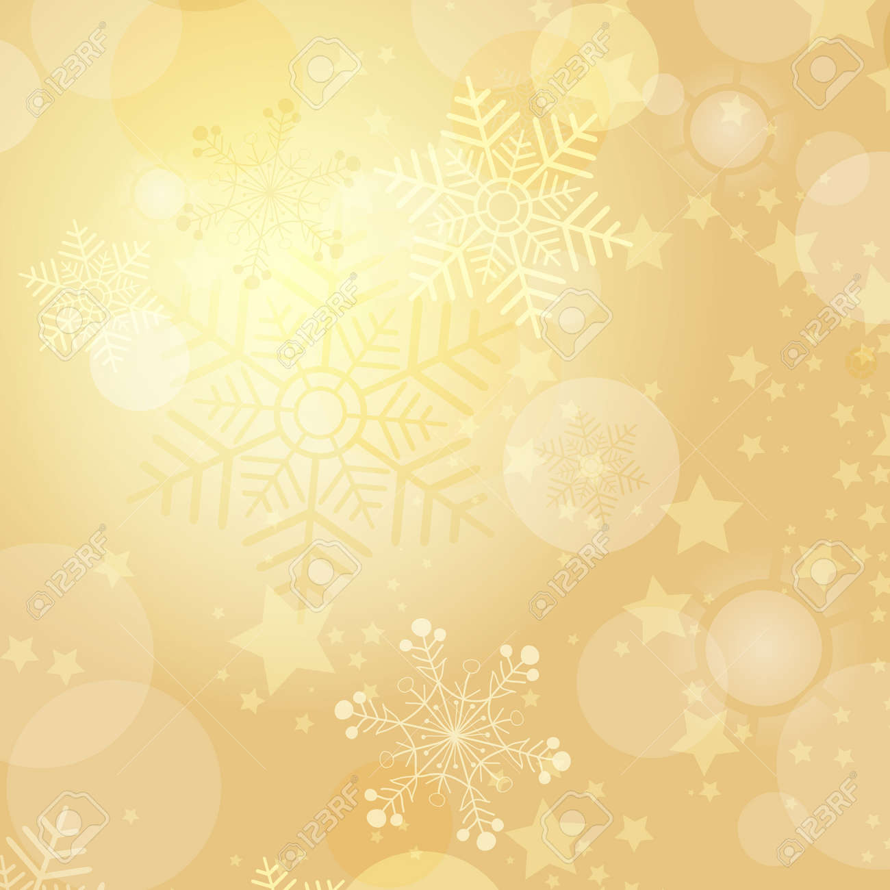Christmas gold frame with balls and snowflakes (vector eps 10) - 33569557 Christmas gold frame with balls and snowflakes (vector eps 10) - 33569557