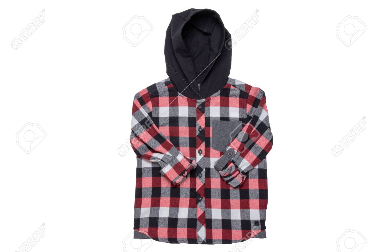 red checkered hoodie