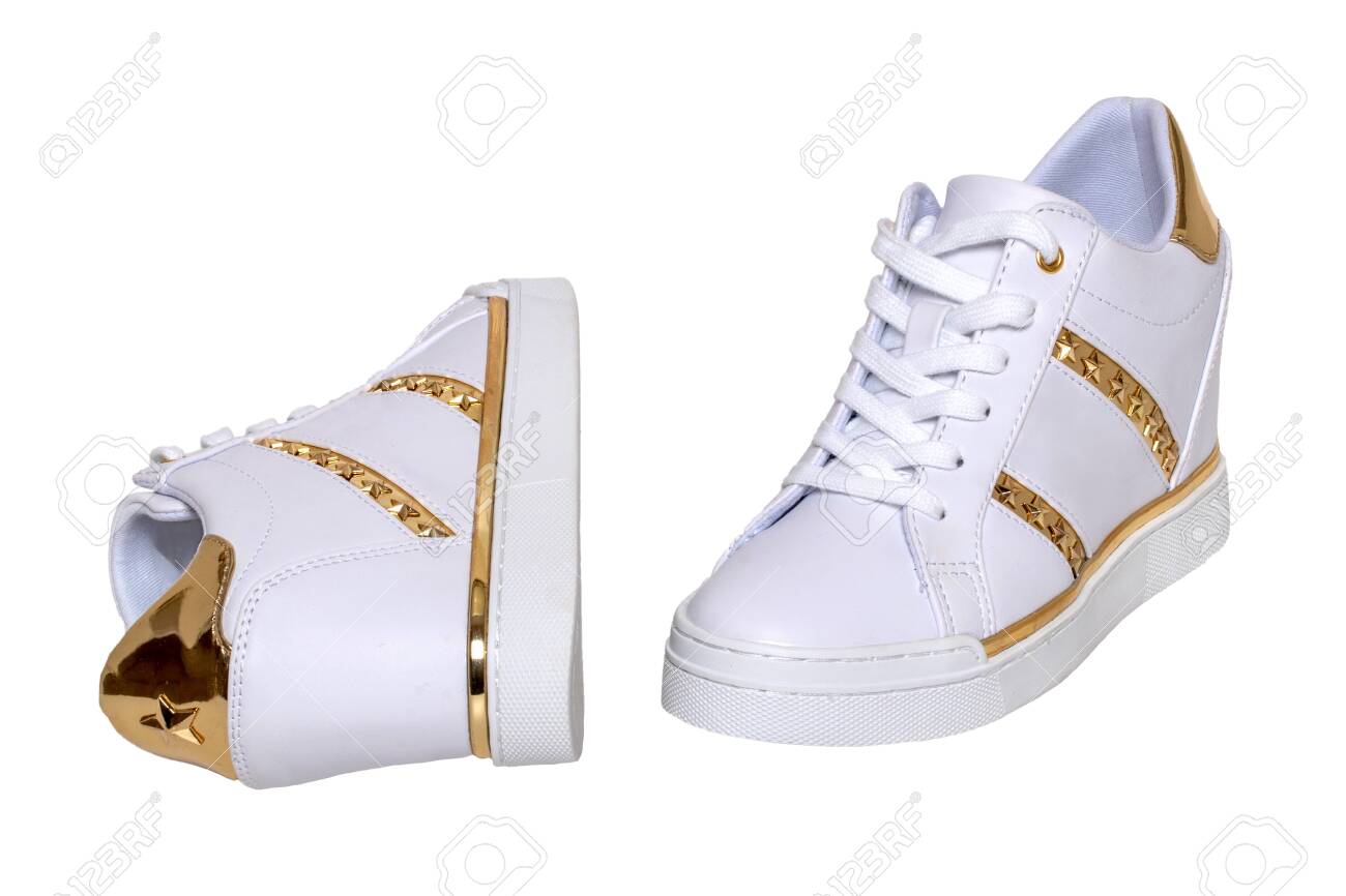 heeled white sneakers