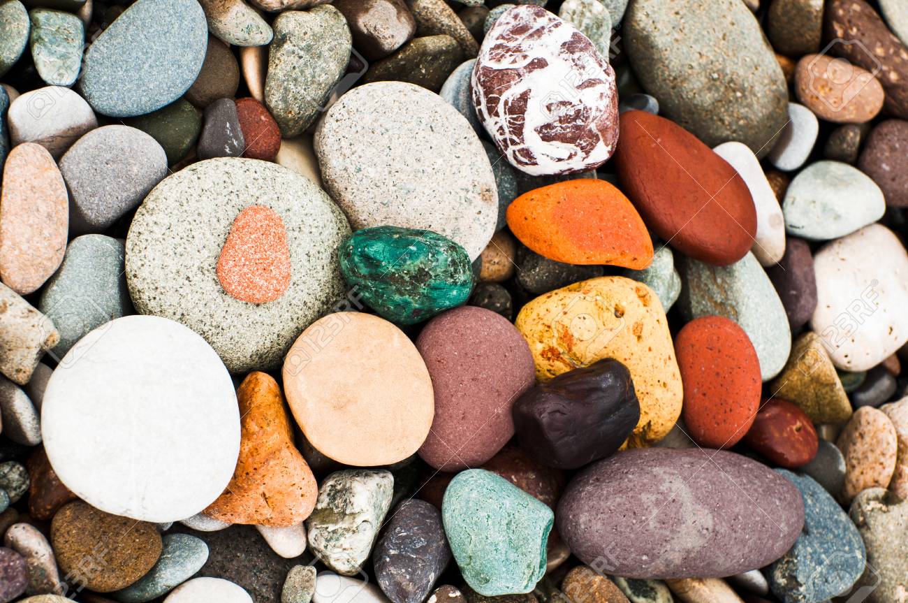 colorful seaside rounded pebbles on the beach batumi georgia stock