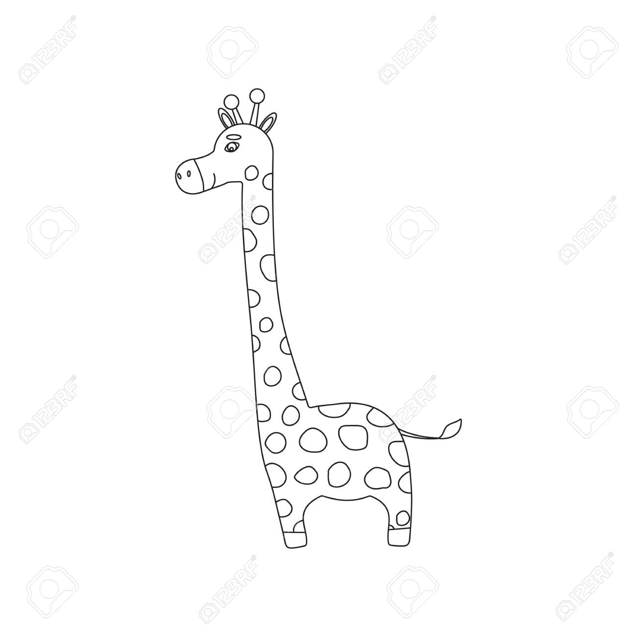 Download Giraffe Coloring Book African Animal Vector Stock Illustration Royalty Free Cliparts Vectors And Stock Illustration Image 156534418