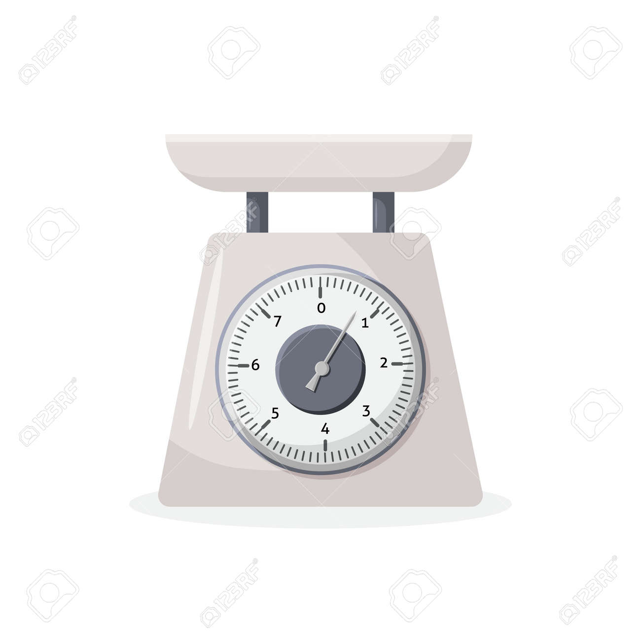 Weight Scale On White Background. Weighing Scales With Pan And Dial.  Qualitative Vector Illustration For Weight Royalty Free SVG, Cliparts,  Vectors, and Stock Illustration. Image 169206904., image size:1300x1300