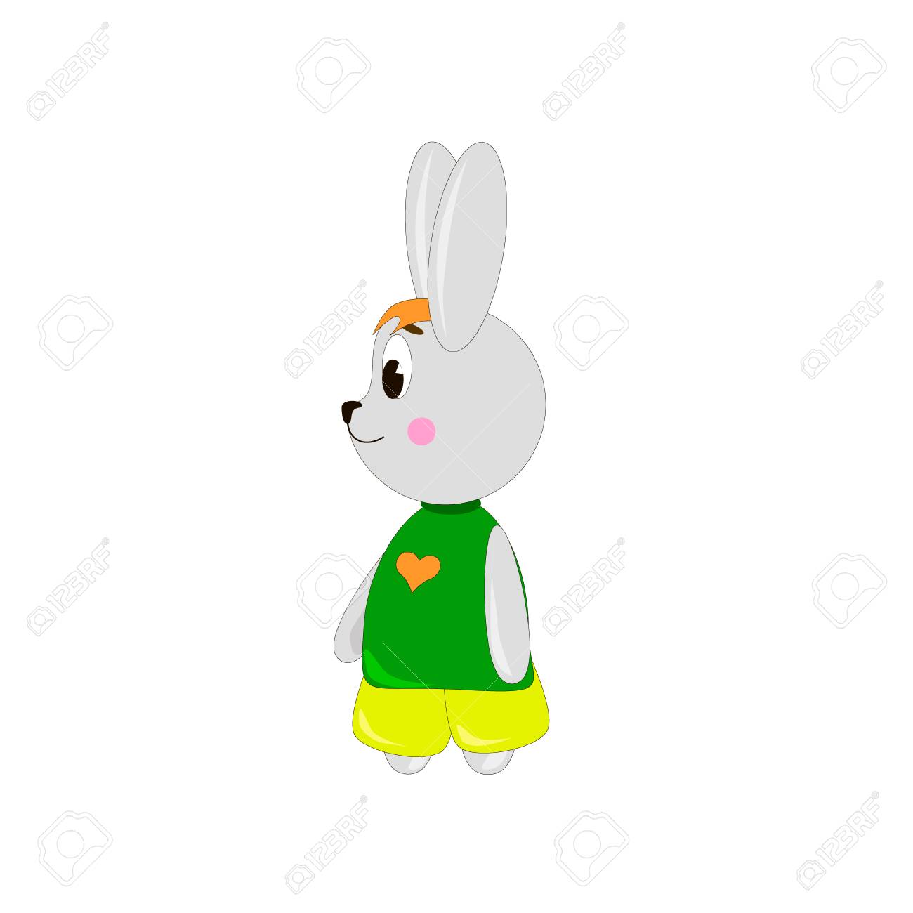 Cute Cartoon Rabbit On A White Background Can Be Used For Wallpaper Royalty Free Cliparts Vectors And Stock Illustration Image Cute Cartoon Rabbit On A White Background Can Be Used For Wallpaper Royalty Free Cliparts Vectors And Stock Illustration Image