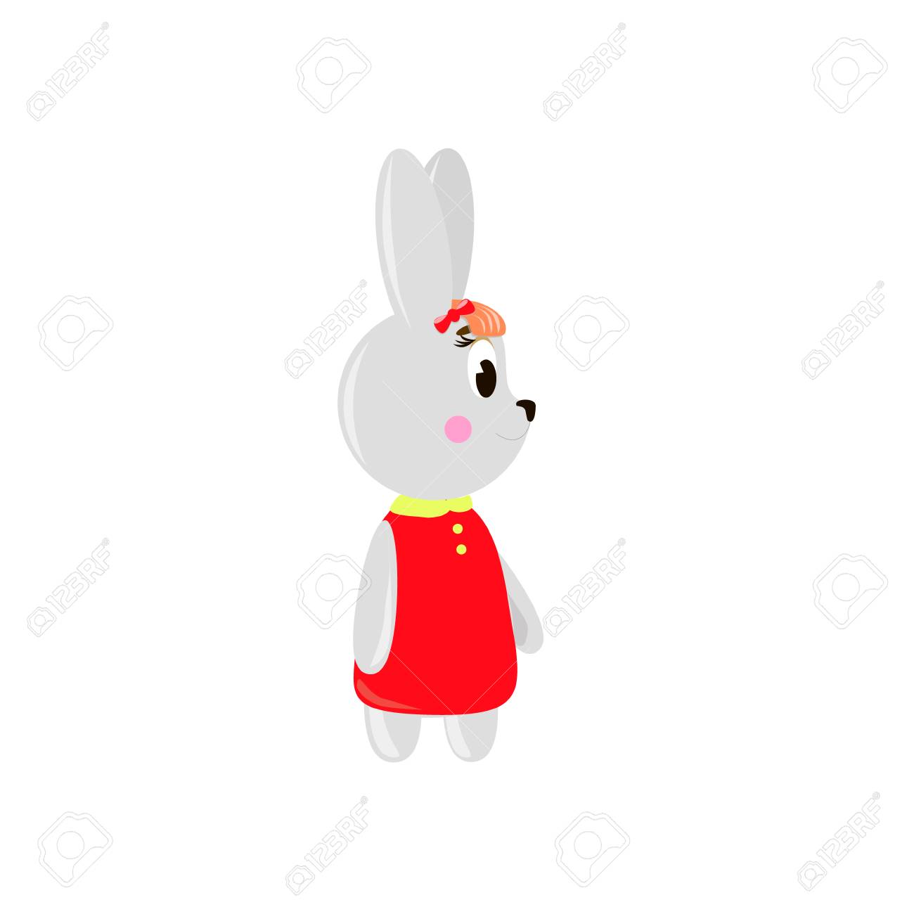 Cute Cartoon Rabbit On A White Background Can Be Used For Wallpaper Royalty Free Cliparts Vectors And Stock Illustration Image Cute Cartoon Rabbit On A White Background Can Be Used For Wallpaper Royalty Free Cliparts Vectors And Stock Illustration Image
