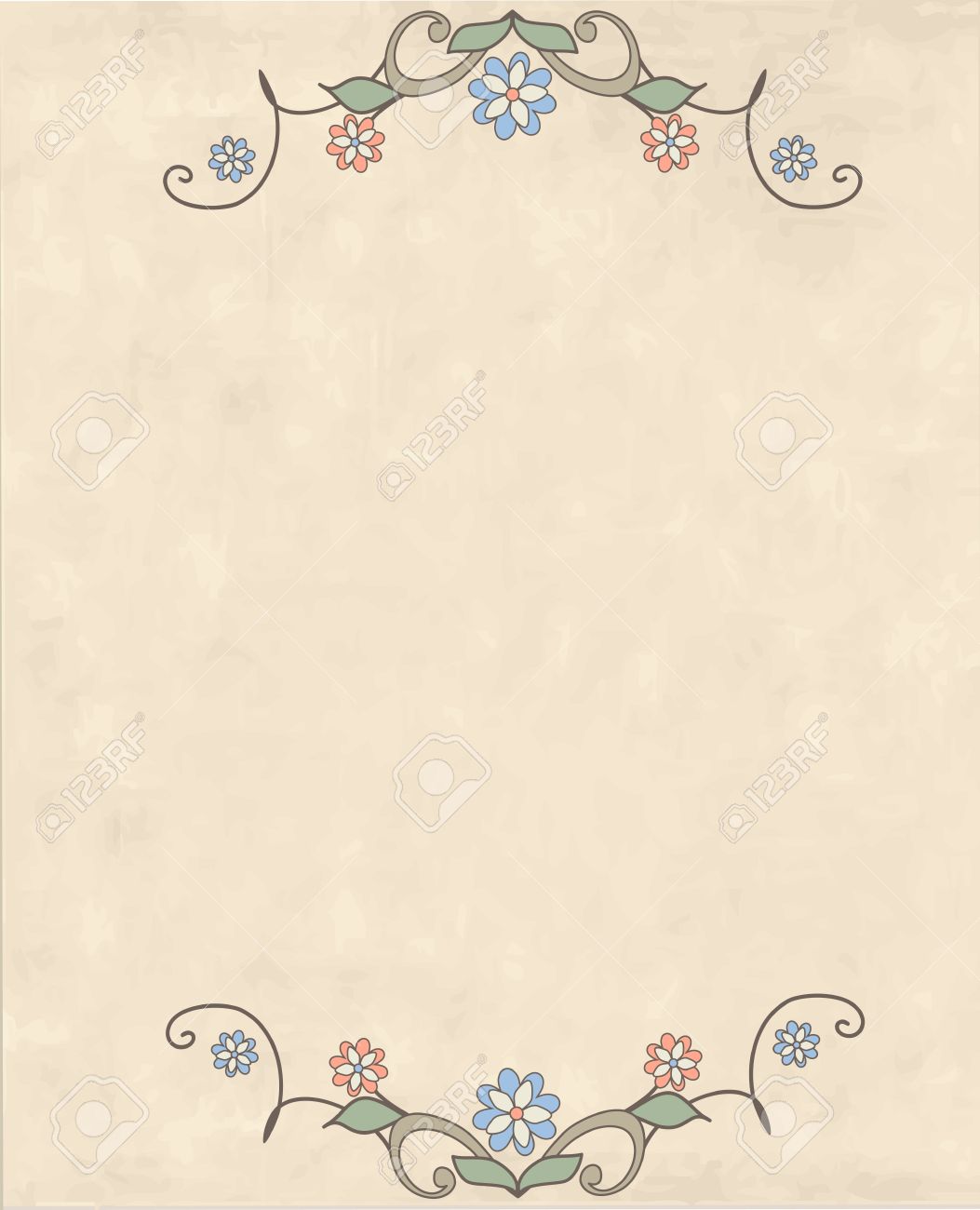 retro card template for postcards invitations vintage design template for card