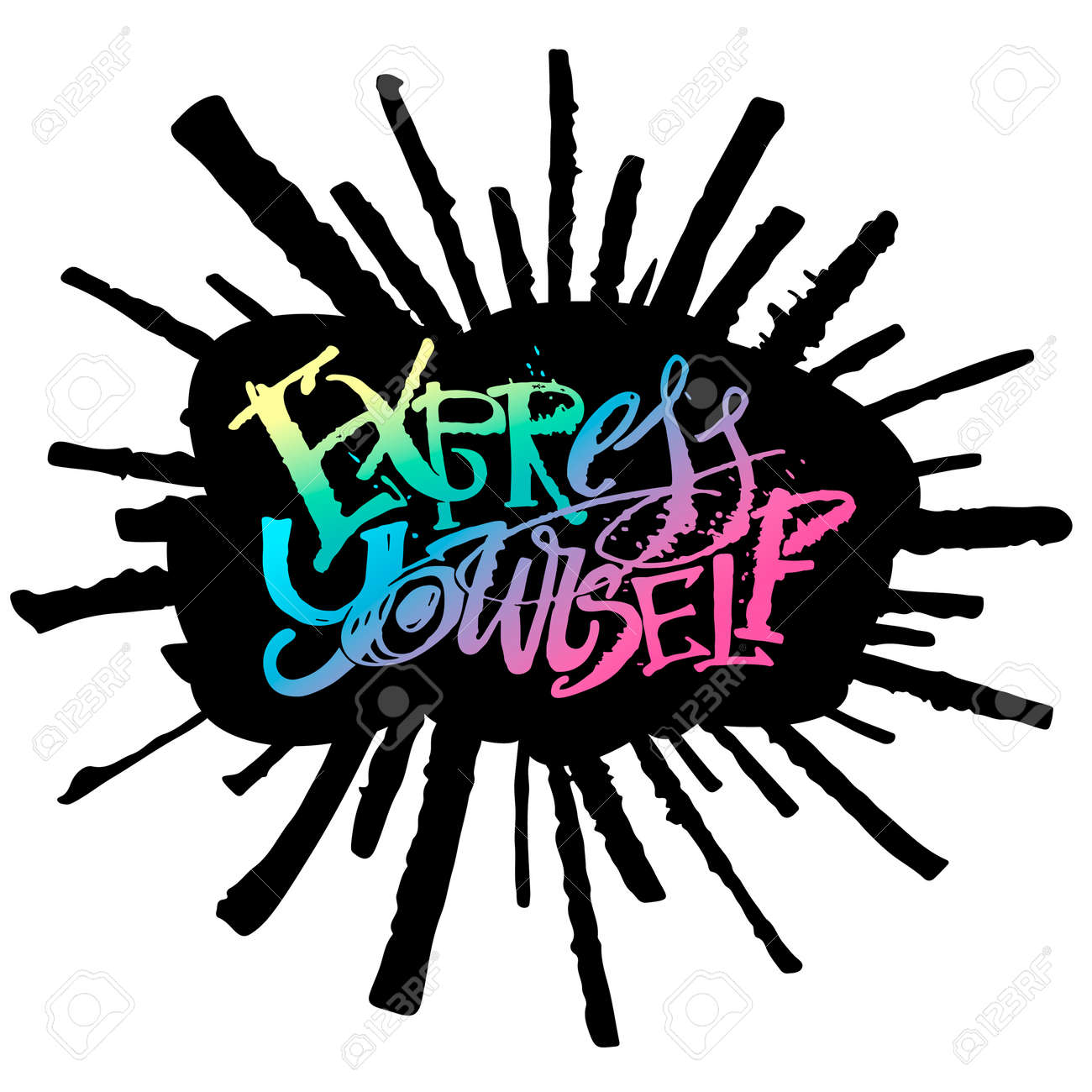 express yourself concept hand