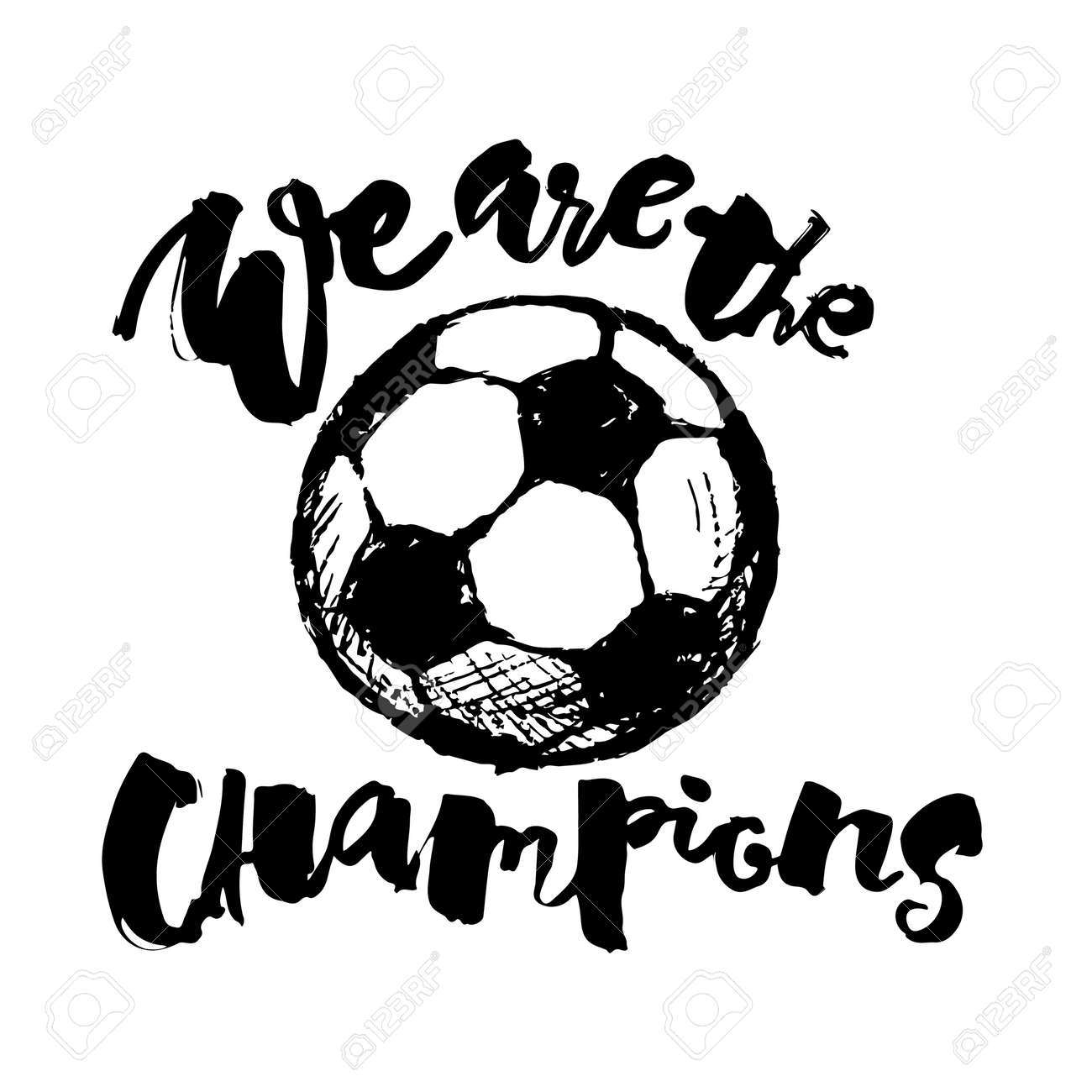 soccer ball grunge graffiti hand lettering style motivation poster soccer ball invitations