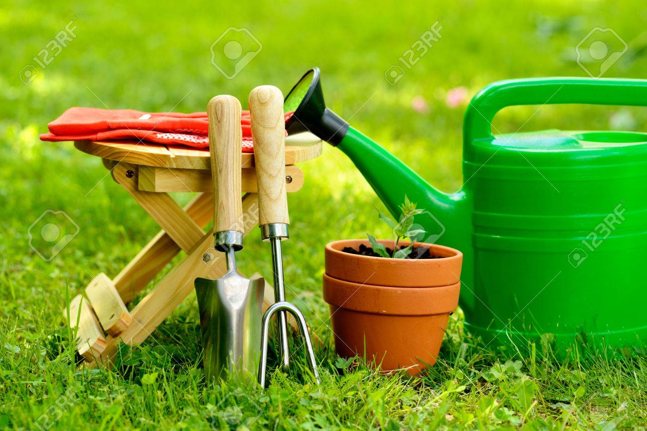 Сад огород инструмент фон