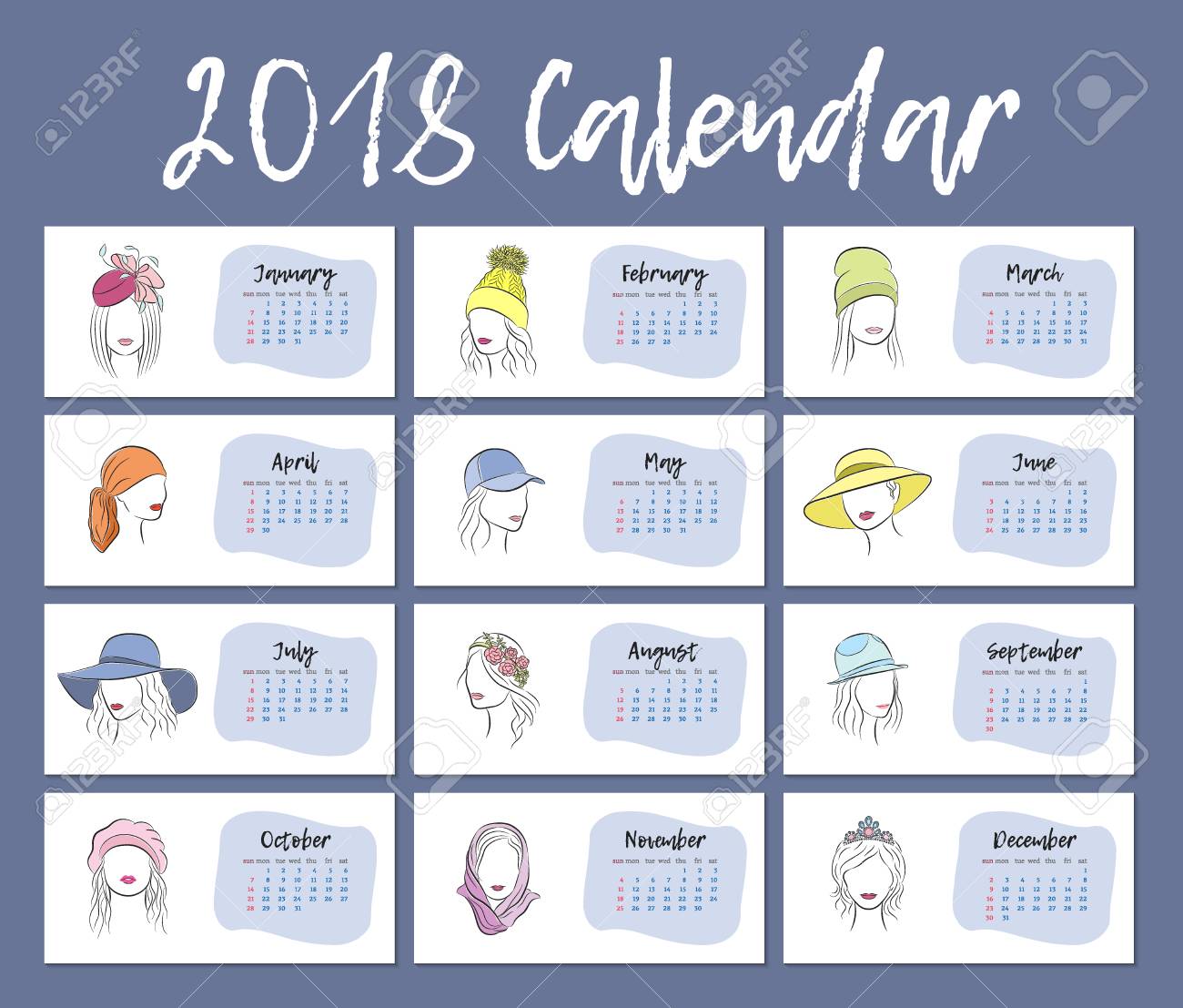 calendar pictures for each month