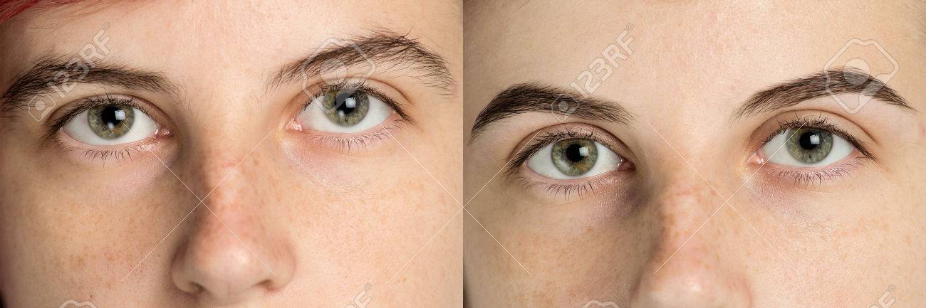 男の大きな眉のプロの手順補正図形の写真を閉じます 完璧な眉の部分の顔 目ケア レビュー 薄茶色 自然な形の手順です 気を抜くと薄く の写真素材 画像素材 Image