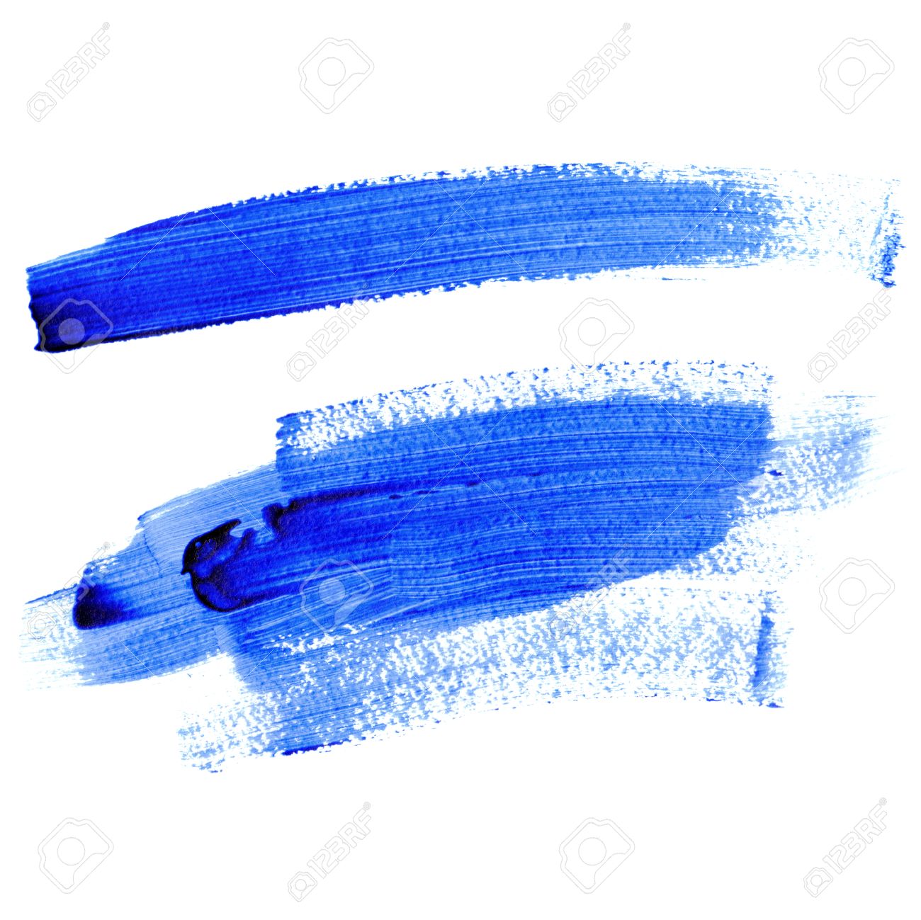 Blue Paint traces of lines with blue paint isolated on a white background Blue Paint traces of lines with blue paint isolated on a white background