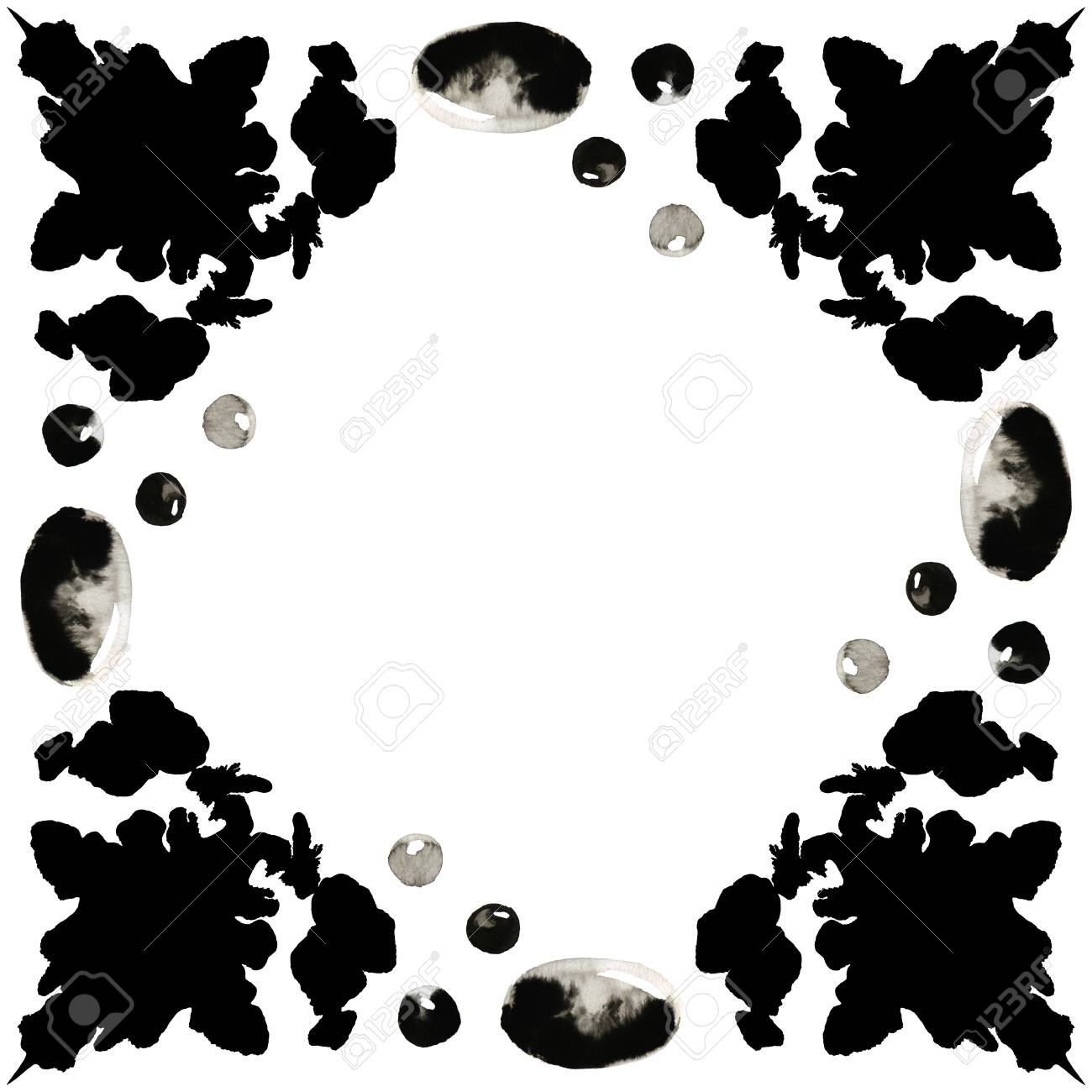 黒インクの枠のイラストはインク石のしみ 手作りの絵 の写真素材 画像素材 Image 黒インクの枠のイラストはインク石のしみ 手作りの絵 の写真素材 画像素材 Image