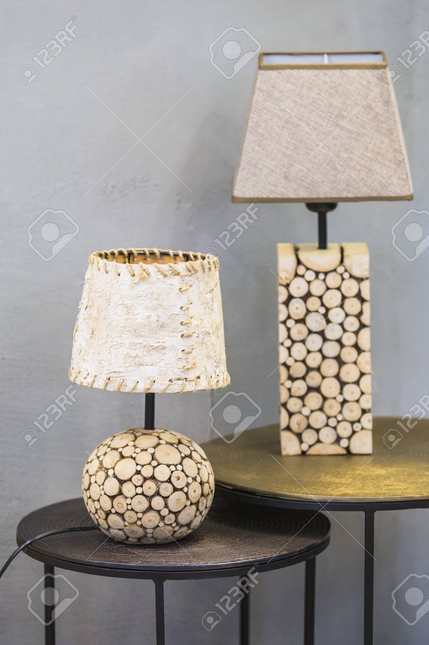 birch table lamp