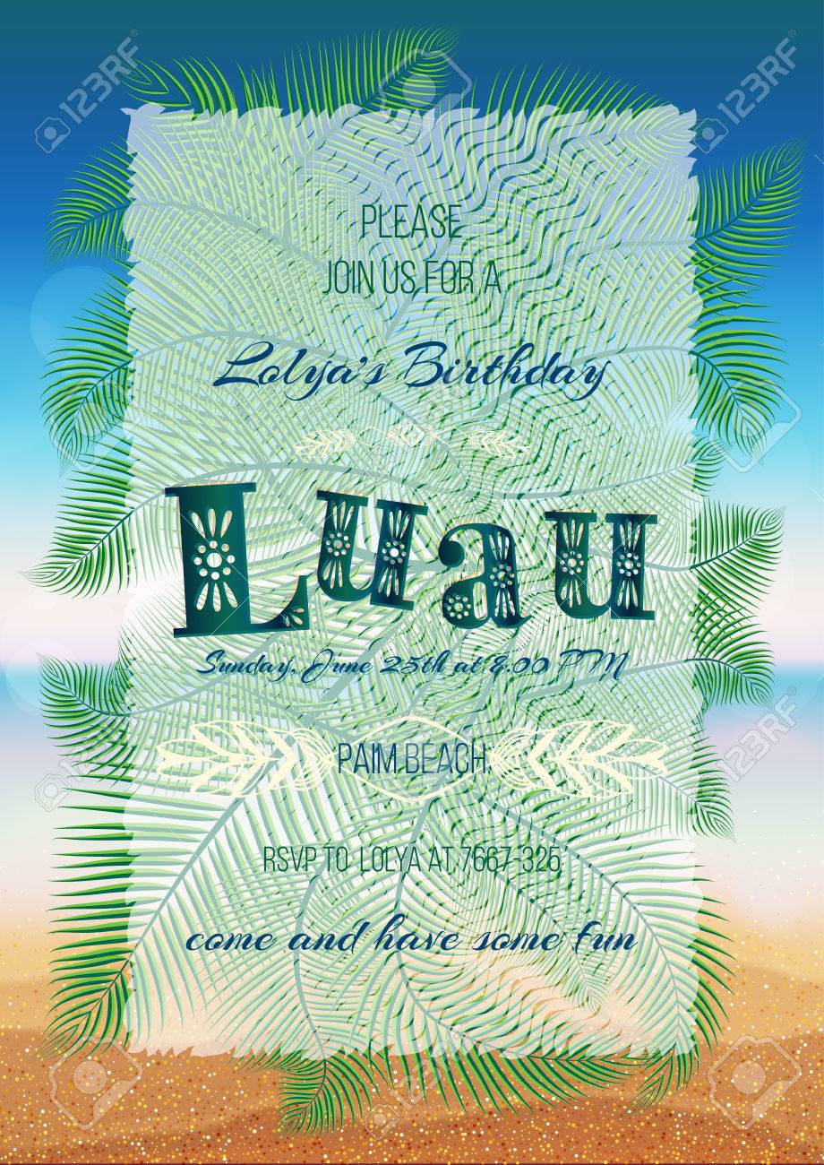 hawaiian party luau feast poster flyer invitation template luau flyers