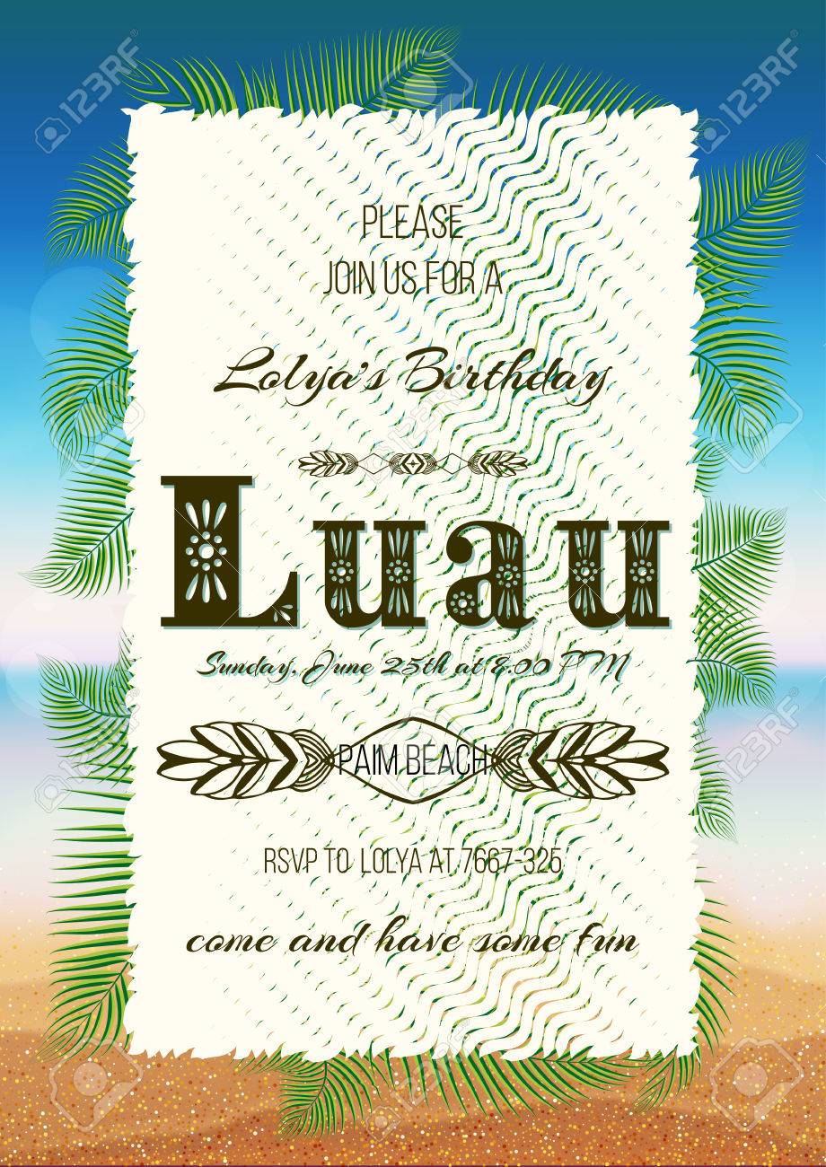 hawaiian party luau feast poster flyer invitation template free hawaiian luau flyer template