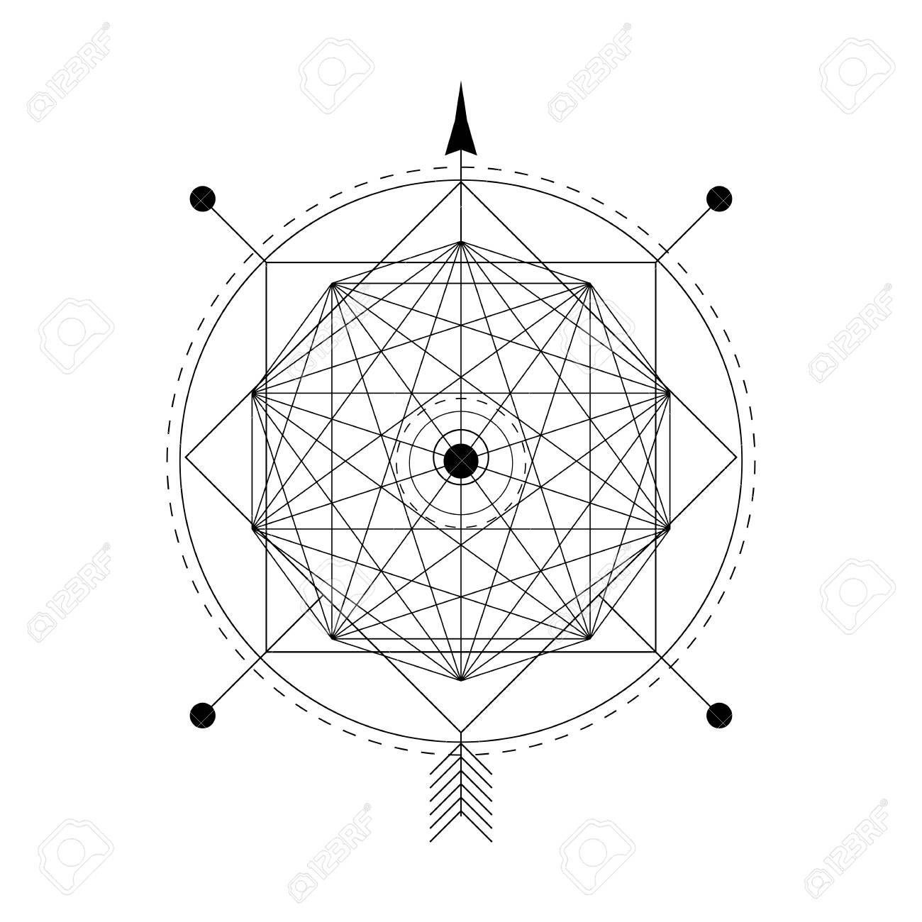 mystical geometry symbol linear