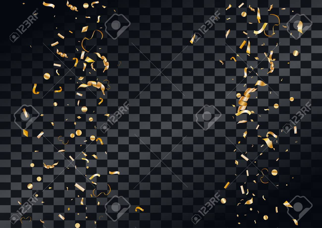 宙を舞う紙吹雪と抽象的な背景のイラスト素材 ベクタ Image