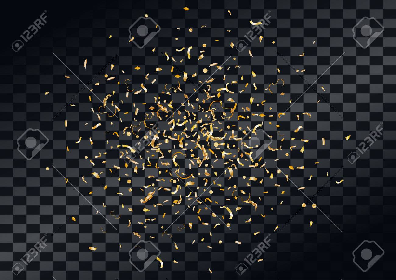 宙を舞う紙吹雪と抽象的な背景のイラスト素材 ベクタ Image