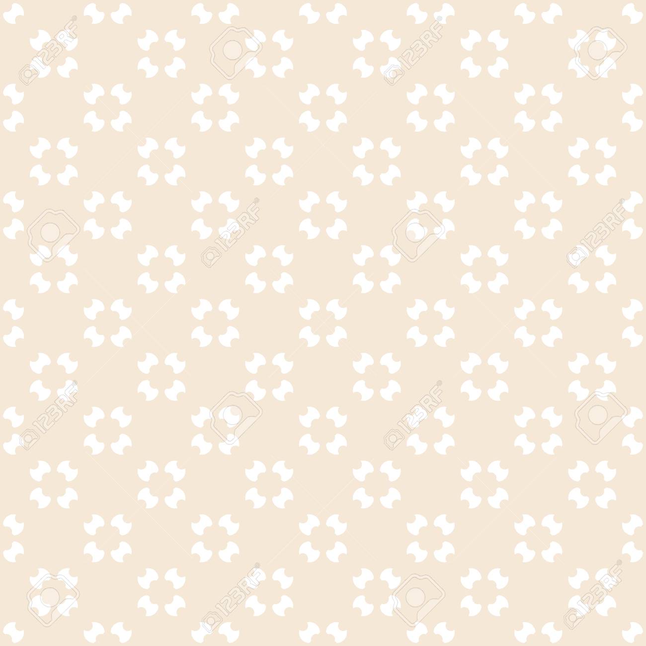 Vintage Geometric Seamless Pattern In Soft Pastel Colors White
