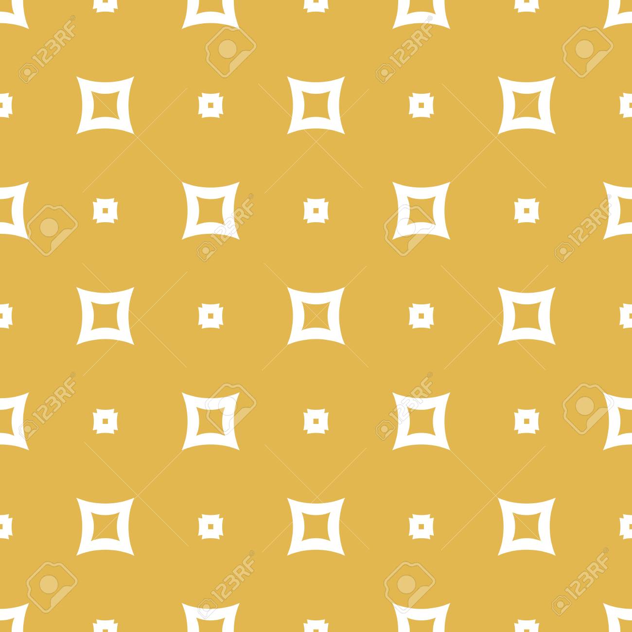 Yellow Vector Seamless Pattern Simple Geometric Texture With