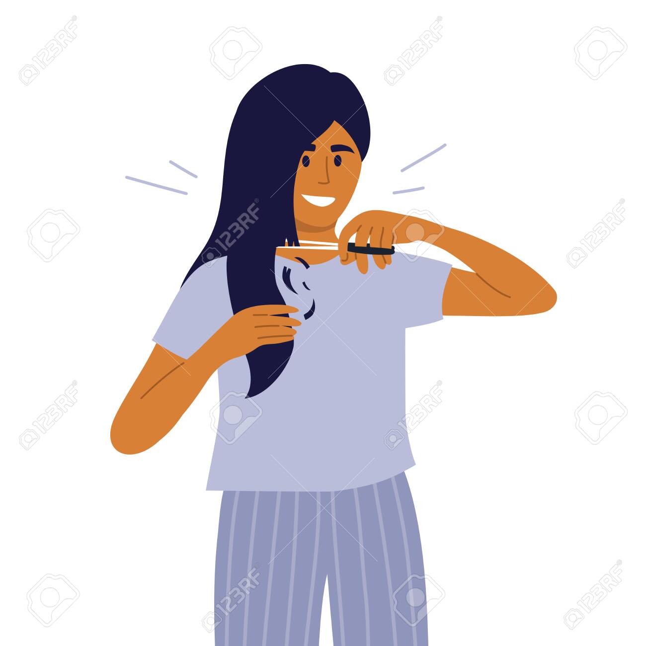 self hair cutting at home