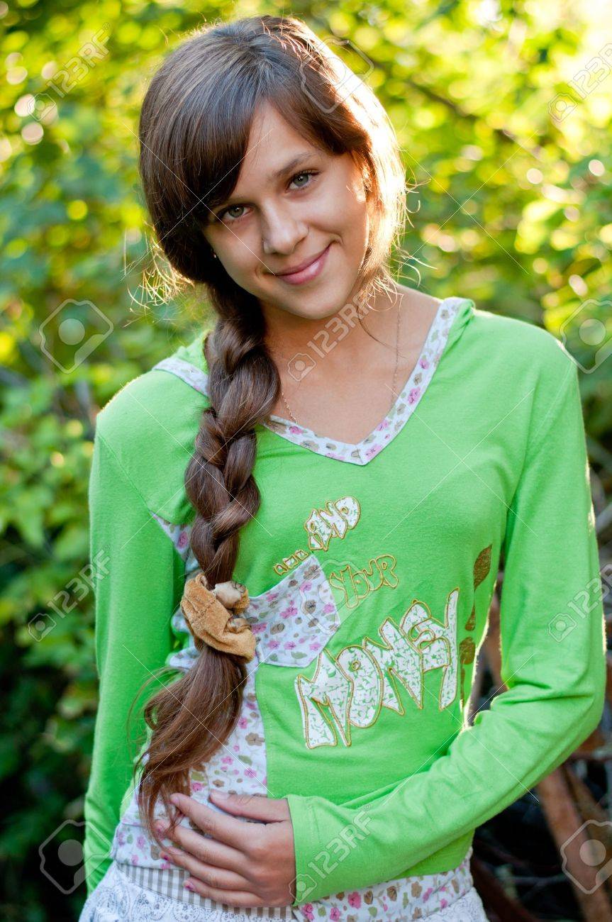 Teen Girl On Nature Stock Photo, Picture and Royalty Free Image. Image  15675439.