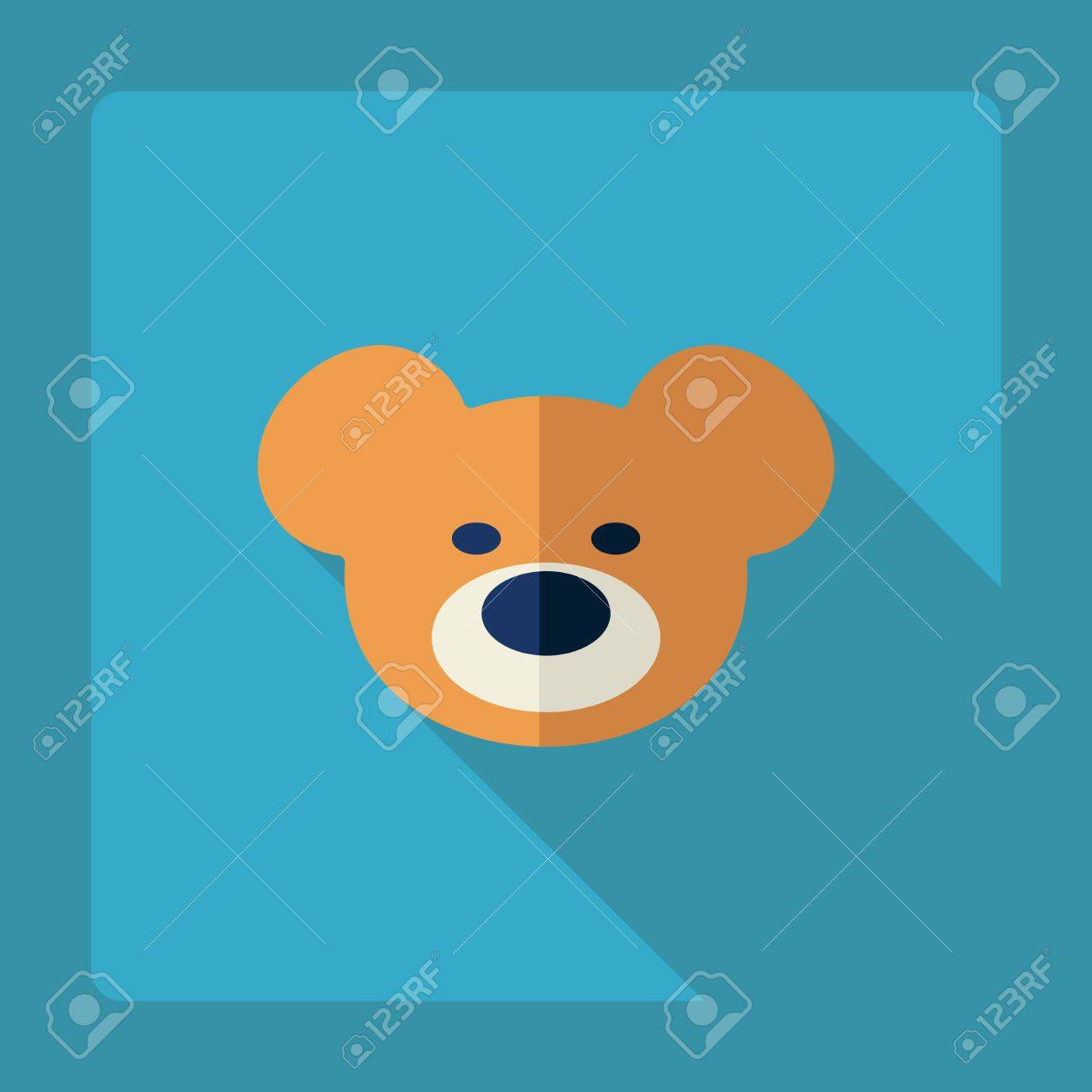 flat teddy bear