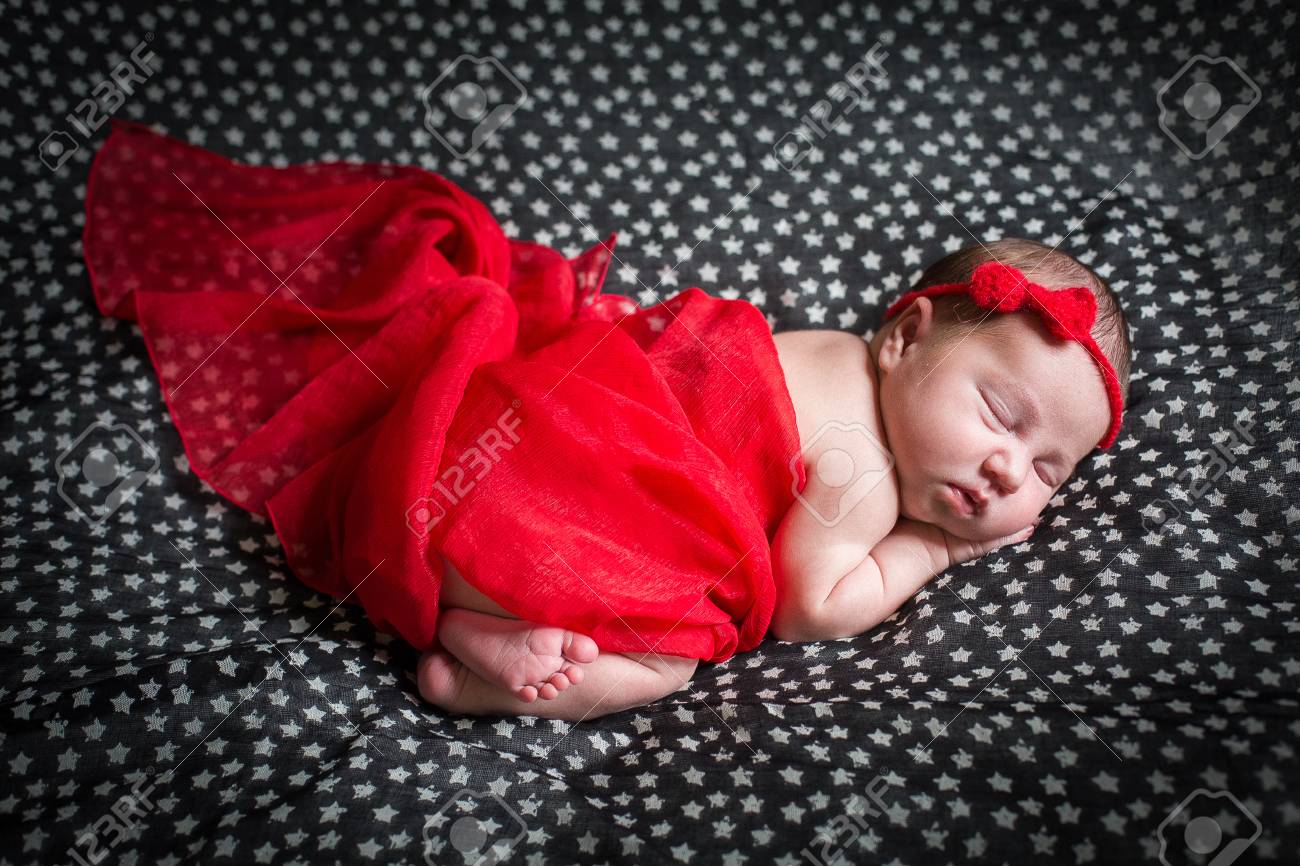 newborn red dress