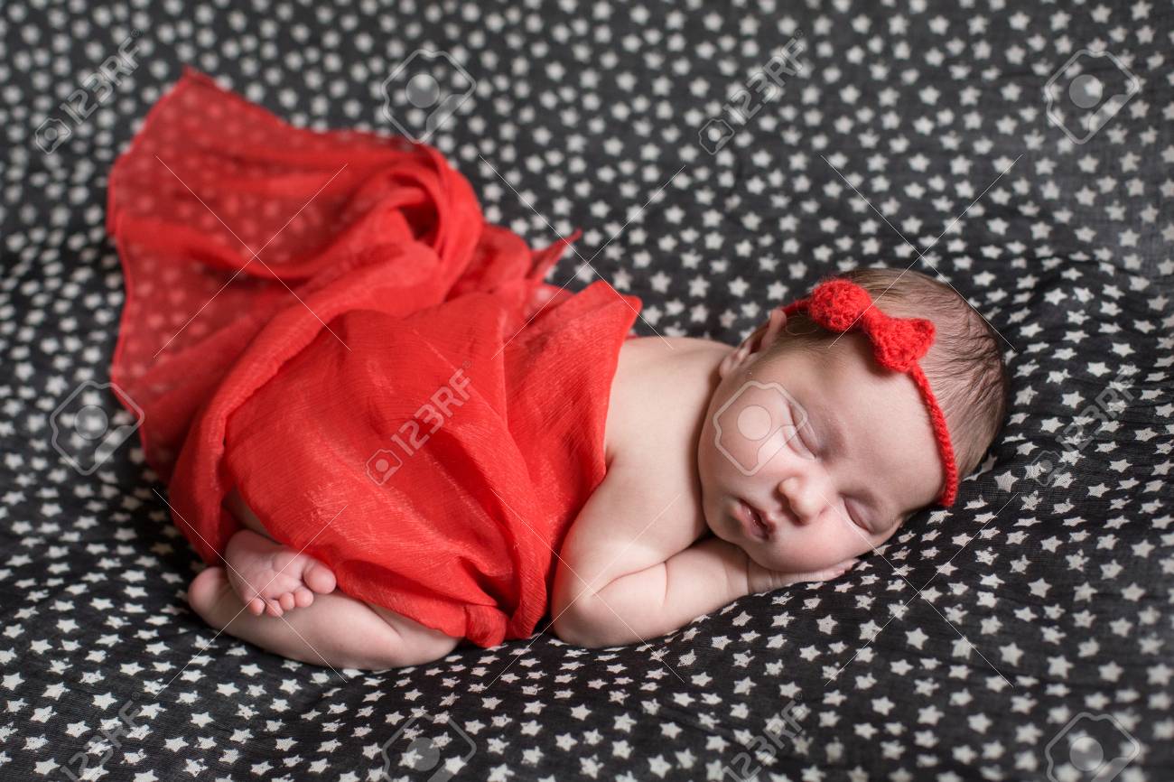 newborn red dress