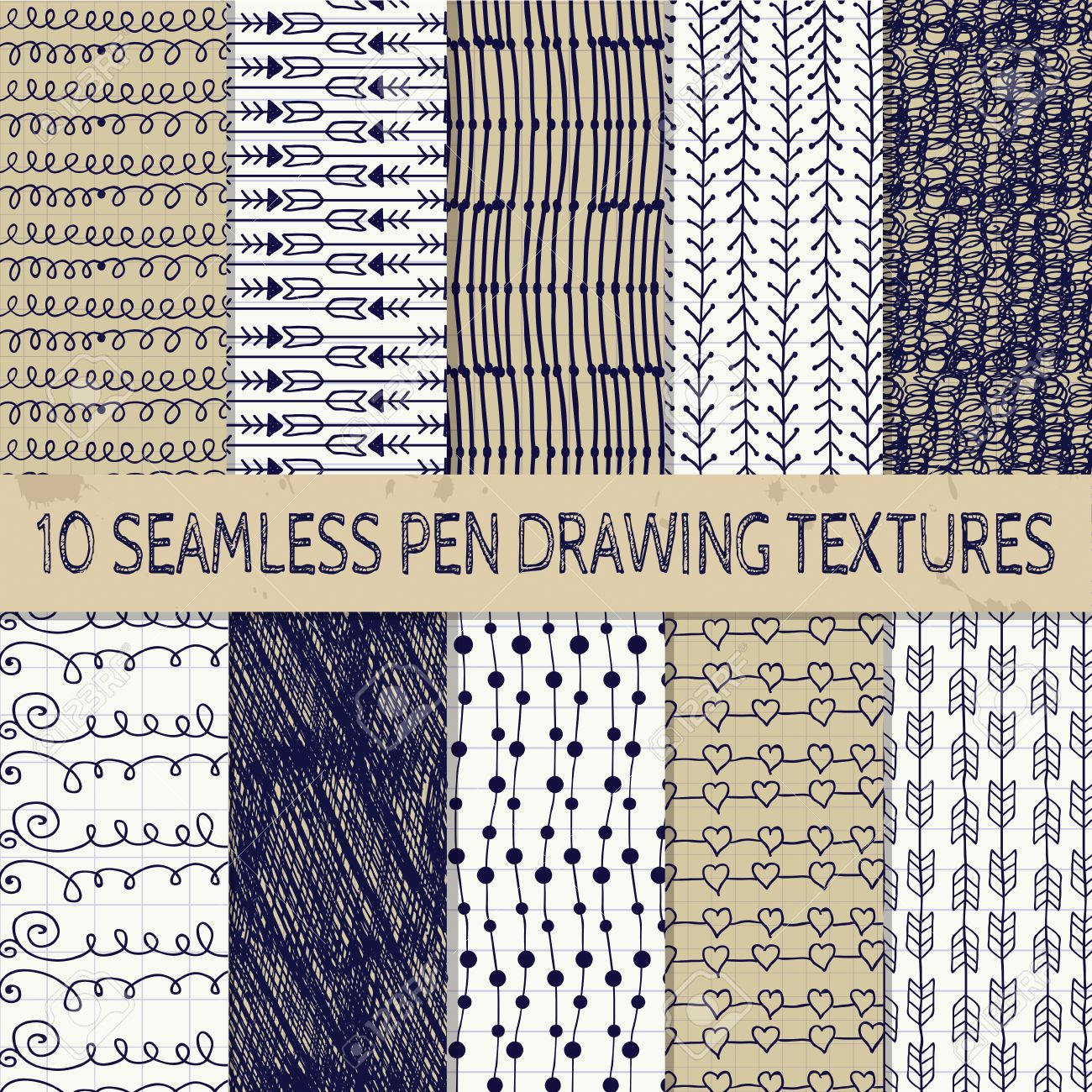 set of ten abstract