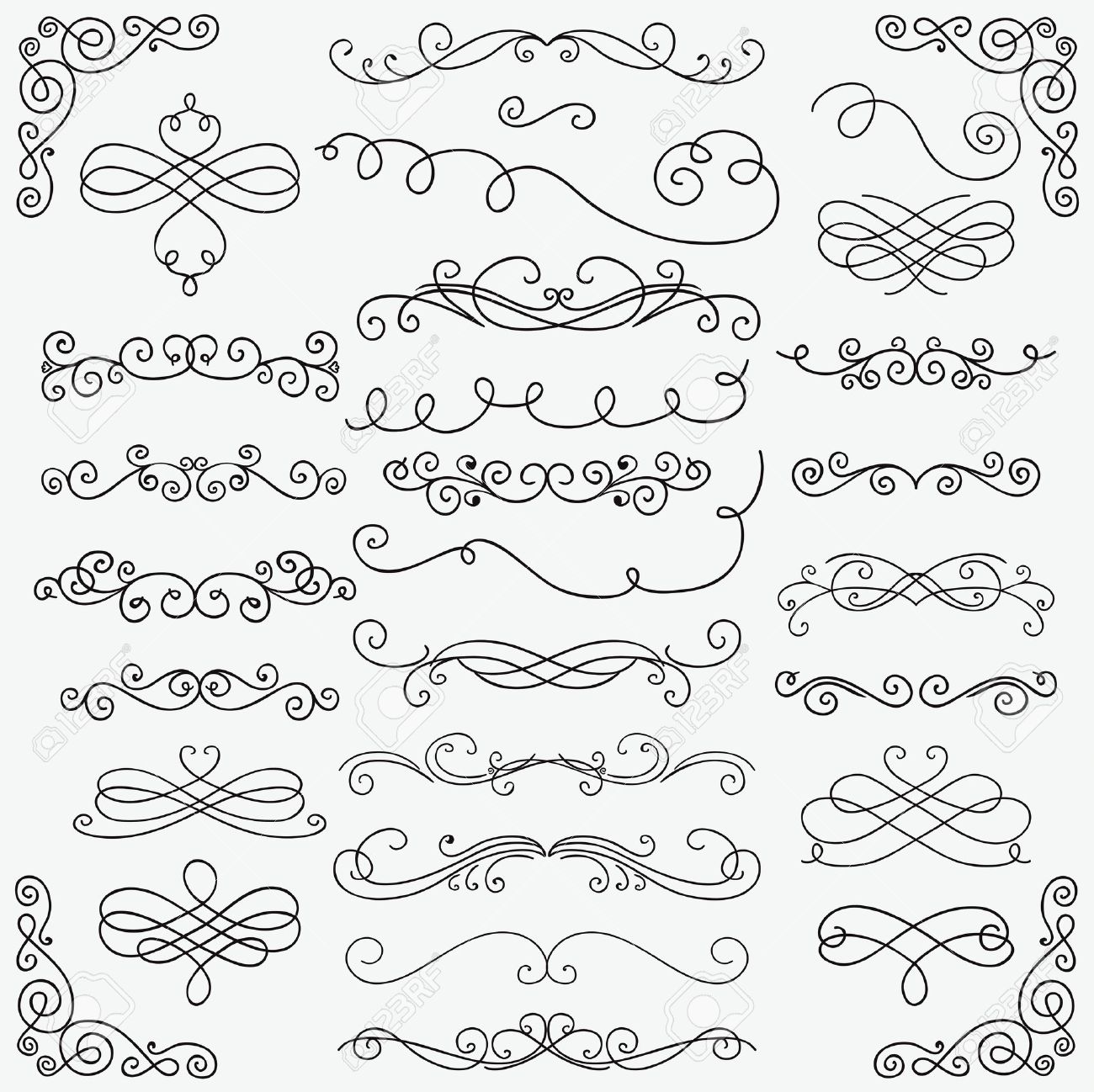 text swirls