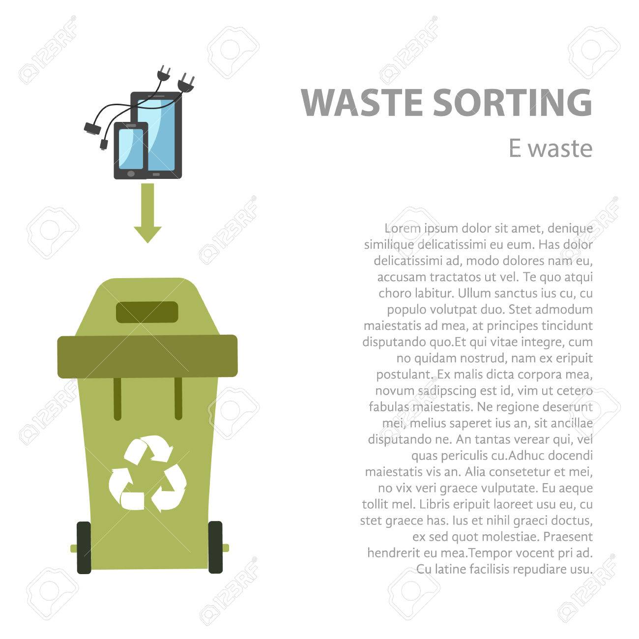 E Abfalle Flach Konzept Zu Sortieren Vektor Illustration Von E Mull E Abfall Recycling Kategorien Und Mullentsorgung E Abfallarten Sortiermanagement Lizenzfrei Nutzbare Vektorgrafiken Clip Arts Illustrationen Image 62152991
