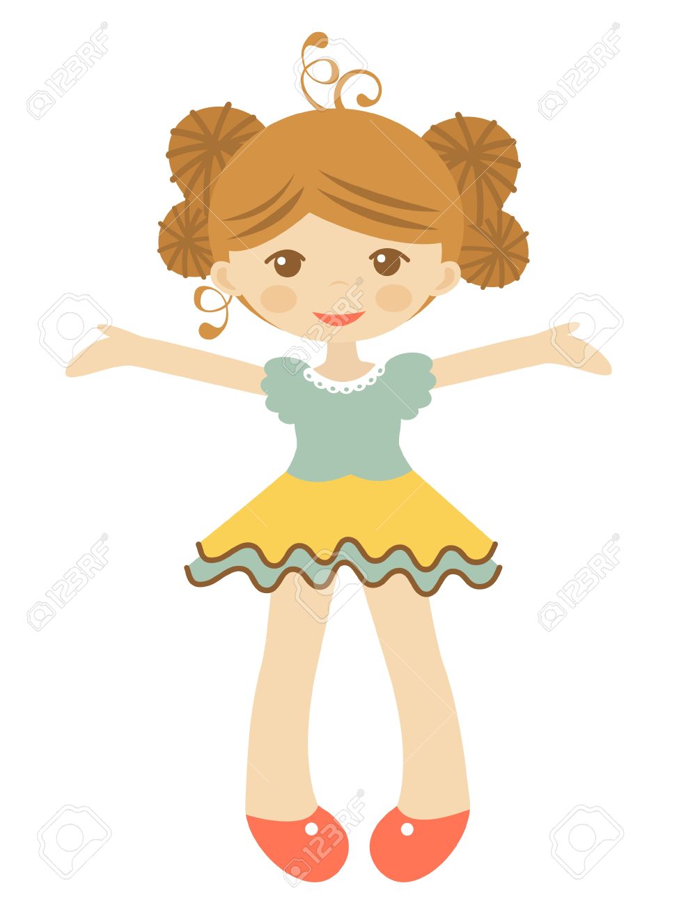 cute doll cartoon