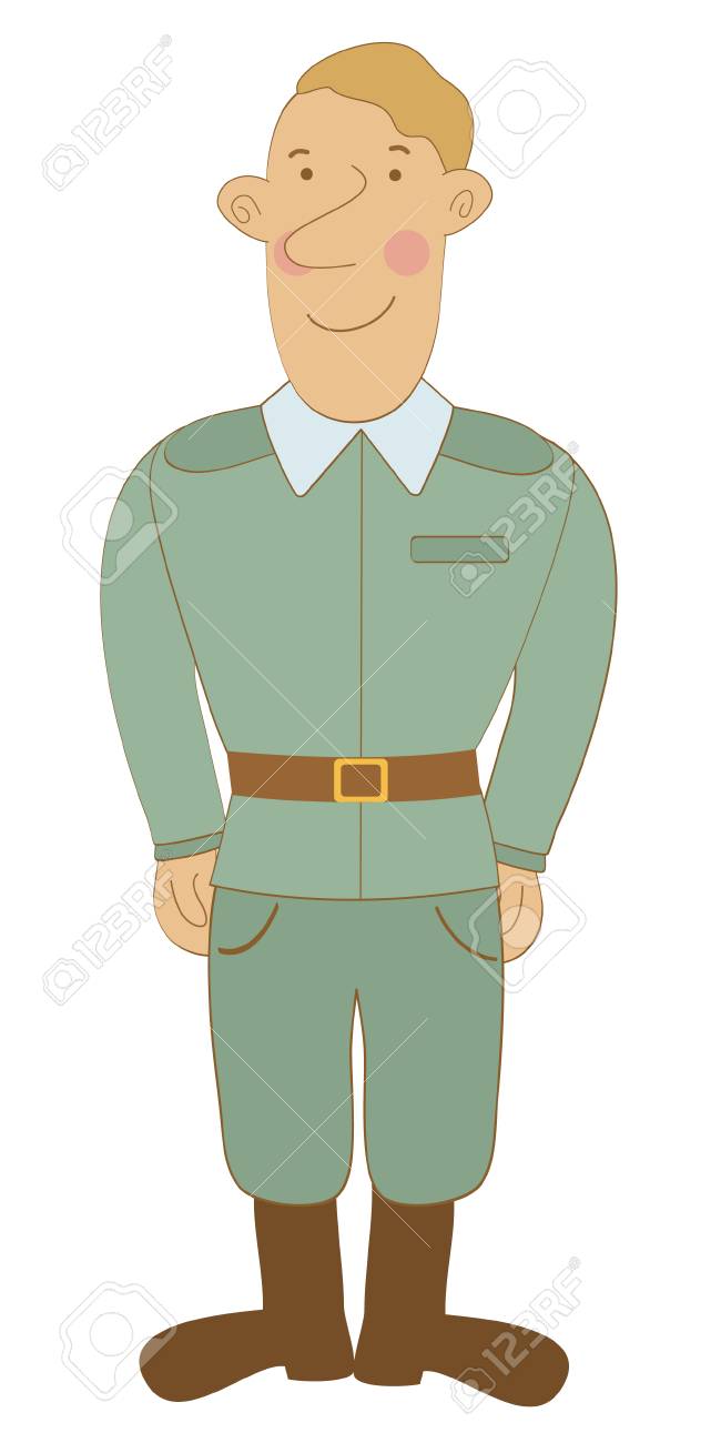 かわいい兵士キャラ イラストのイラスト素材 ベクタ Image