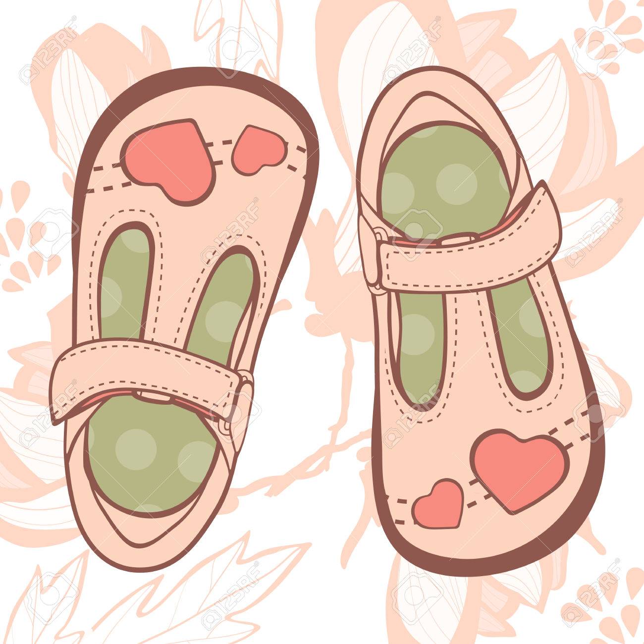 Illustration Of Beautiful Baby Girl Shoes In Vector Format Royalty Free Cliparts Vectors And Stock Illustration Image