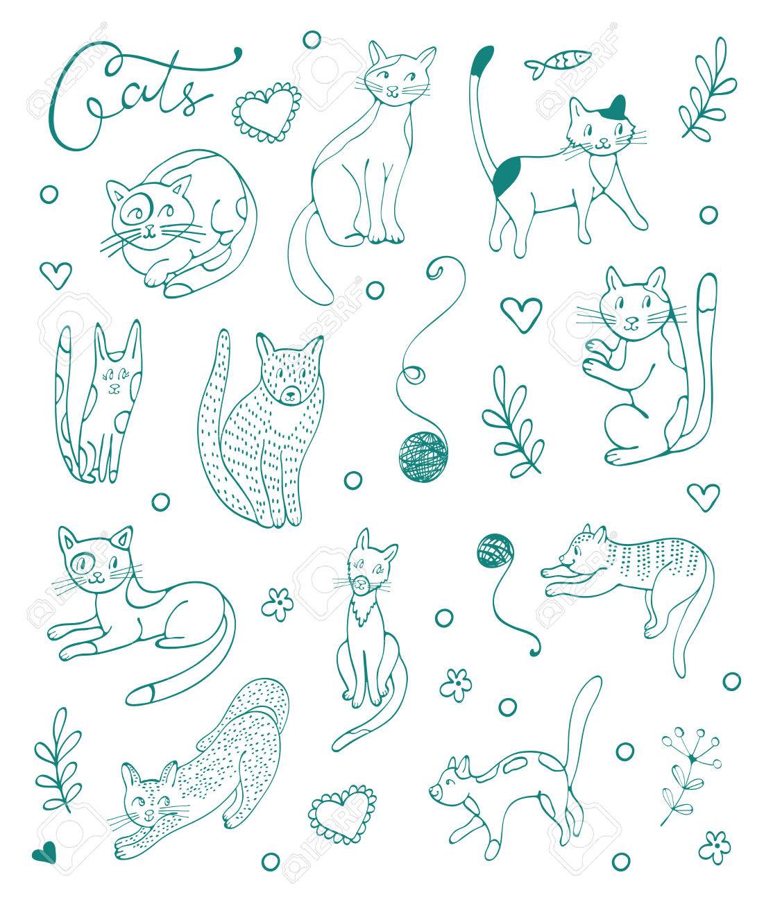 子猫の手描きイラスト。。 手書きイラスト 子猫