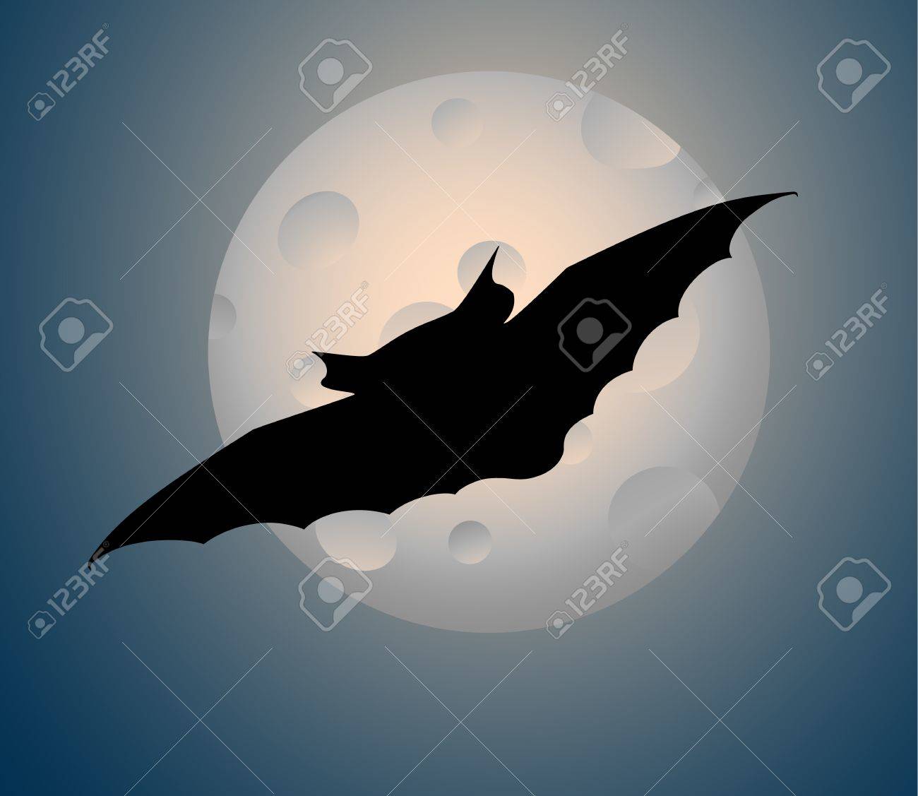 halloween scenery with silhouette