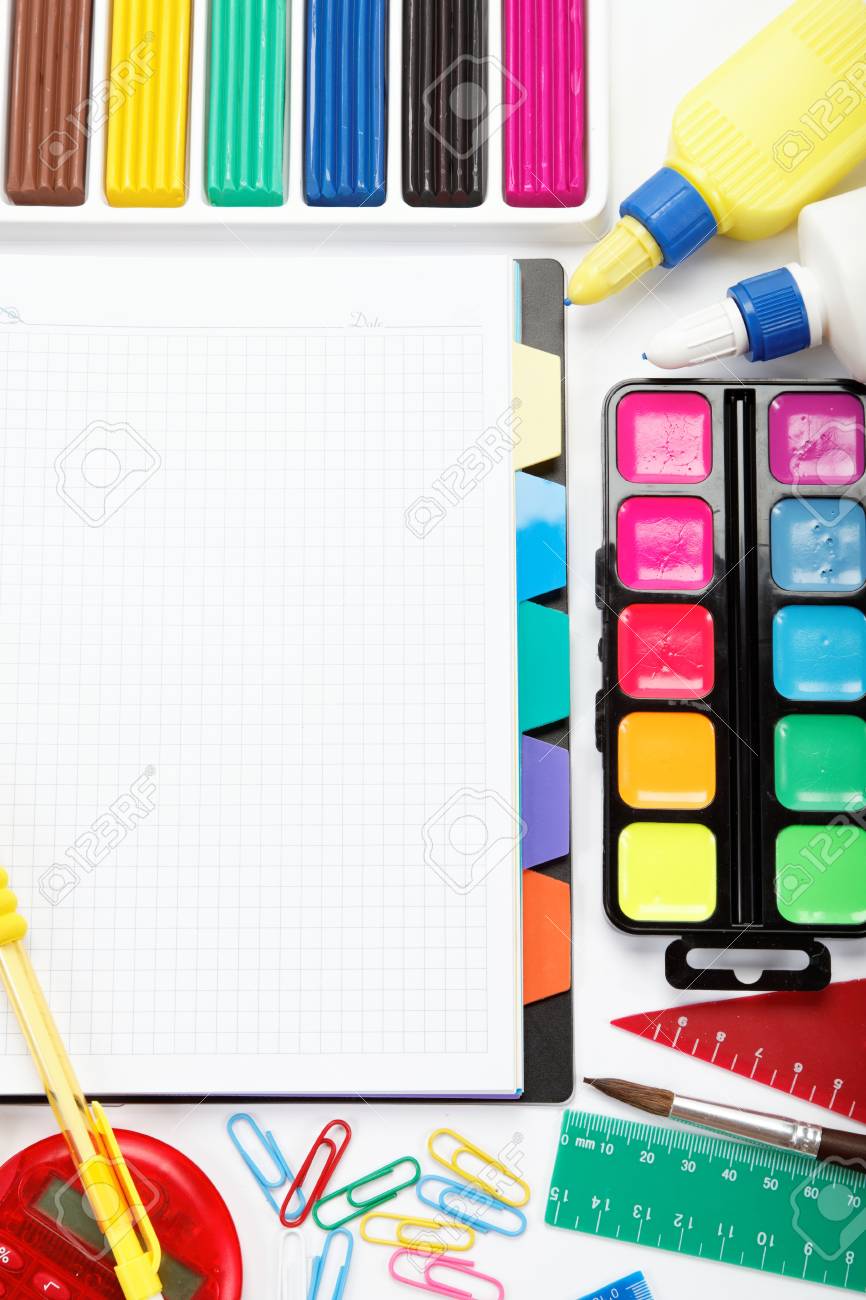 office and student accessories isolated over white background Back to school concept - 14791164 office and student accessories isolated over white background Back to school concept - 14791164