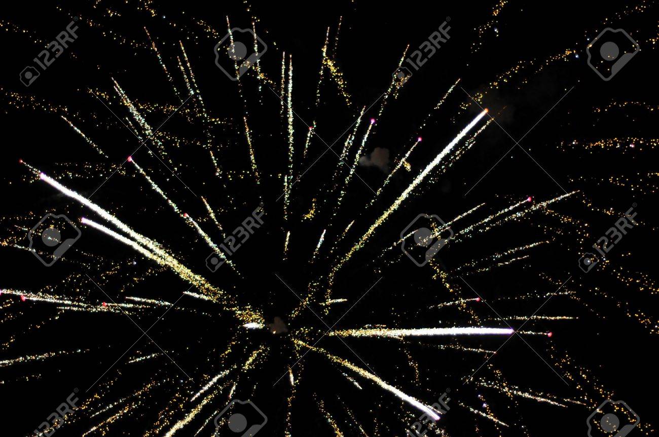 fireworks on guy fawkes night in taupo new zealand stock photo