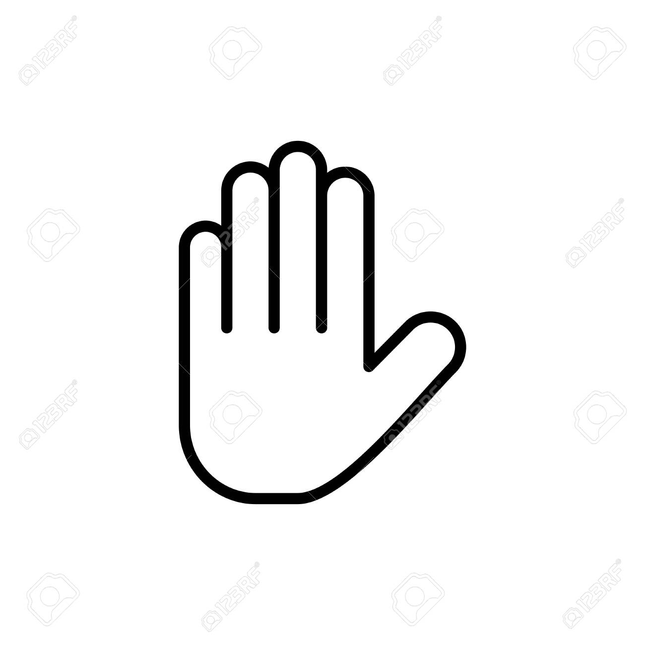Stop Icon Isolated On White Background. Hand Symbol. Hand Icon Vector  Royalty Free SVG, Cliparts, Vectors, and Stock Illustration. Image  144726051., image size:1300x1300