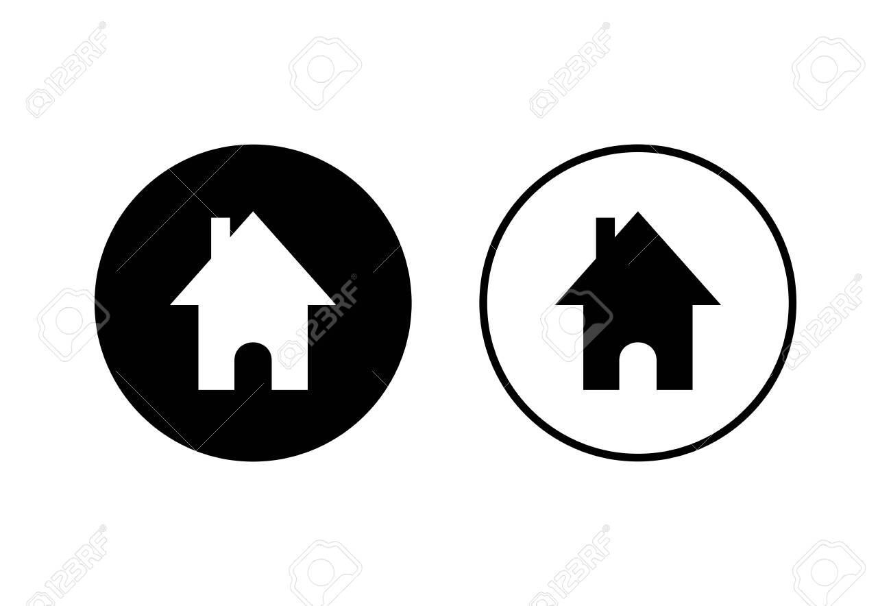Home Icons Set On White Background House Vector Icon Address Royalty Free Cliparts Vectors And Stock Illustration Image 149347632