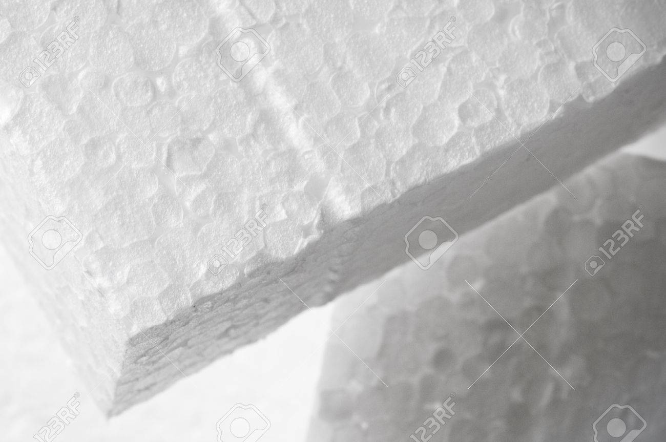 発泡ポリスチレンを素材の白とグレーの色調のクローズ アップ の写真素材 画像素材 Image