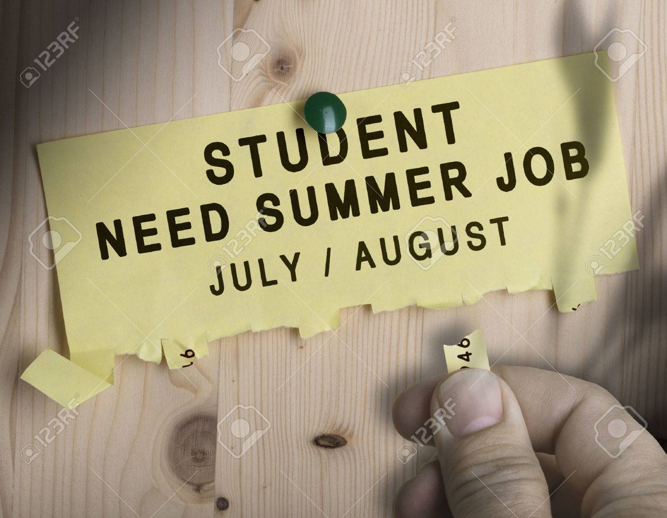 Tear Off Not With The Text Student Need Summer Job Over Wooden Tear Off Not With The Text Student Need Summer Job Over Wooden
