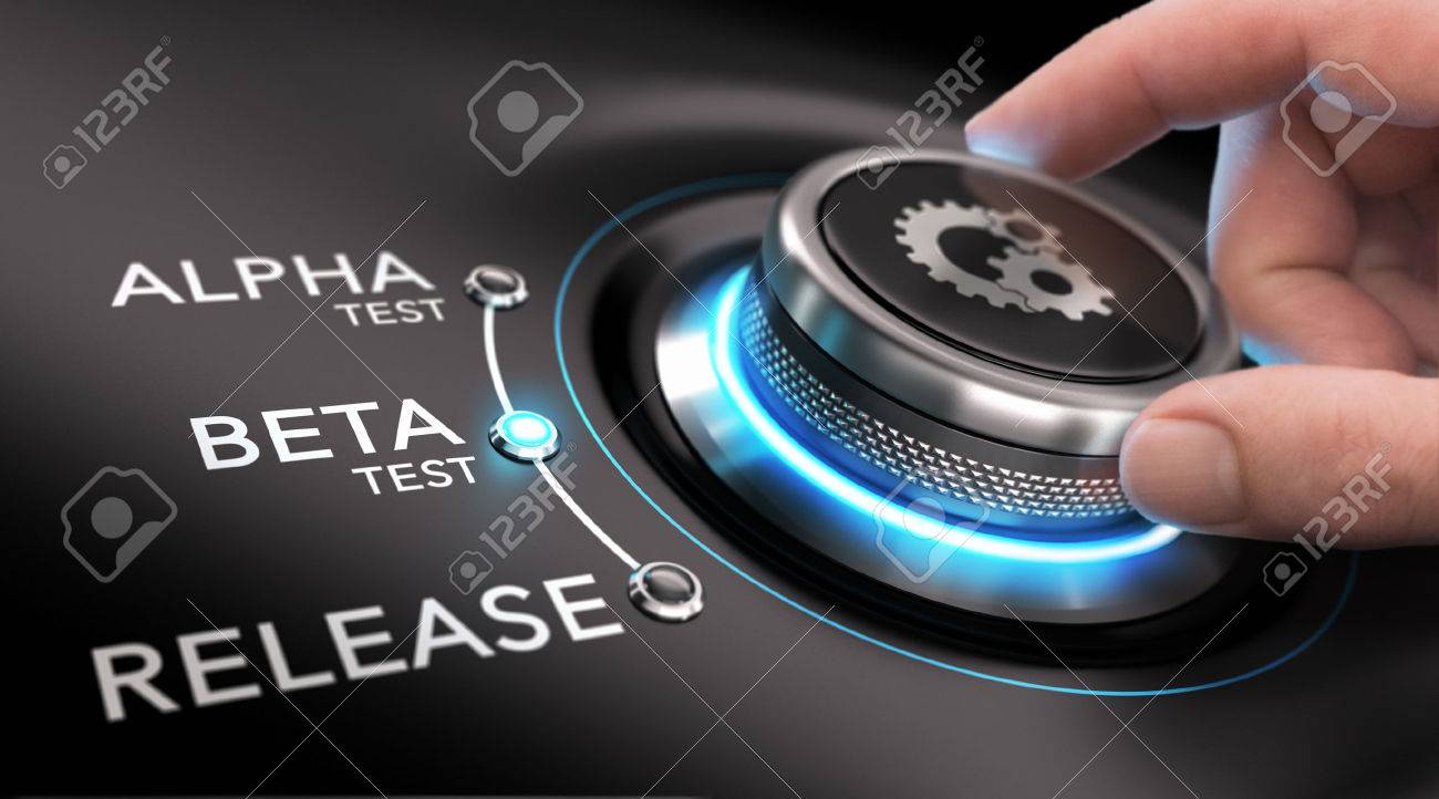 Hand turning a process knob. Concept of software or app development. - 60183312 Hand turning a process knob. Concept of software or app development. - 60183312