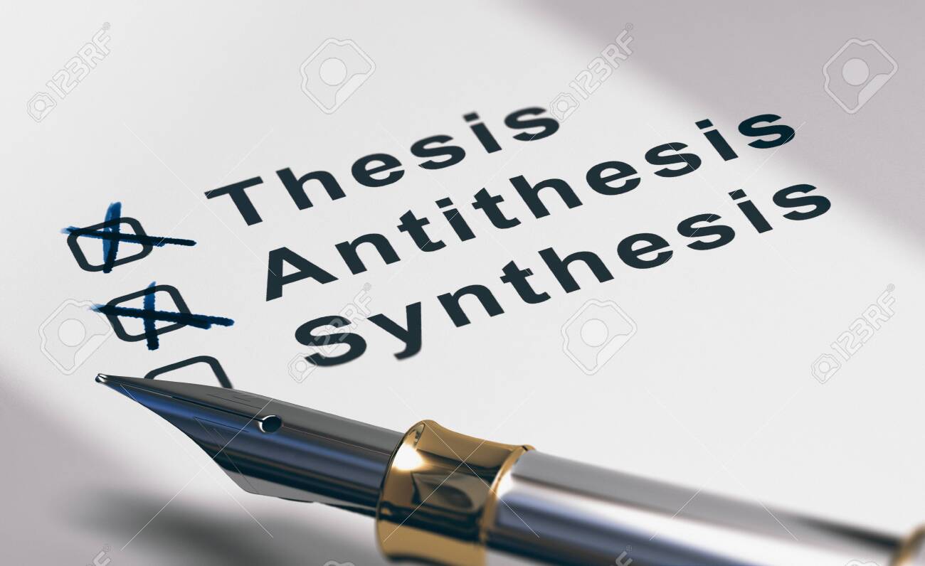 Close Up Of Dissertation Method (thesis, Antithesis And Synthesis).. Stock Photo, Picture And Royalty Free Image. Image 131992852.