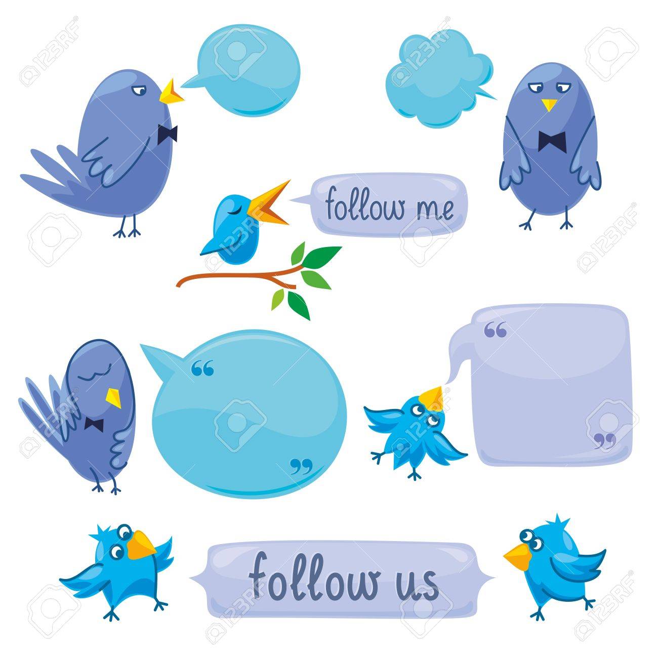 青い鳥やテキストのスペースと吹き出し のイラスト素材 ベクタ Image 1498