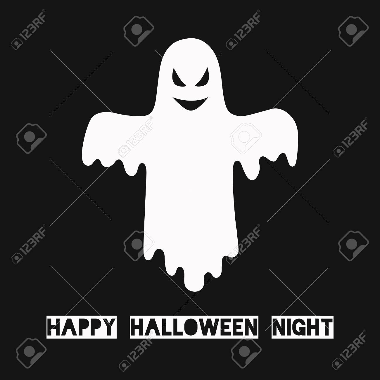 ハロウィン キャラ怖いイラストを幽霊します のイラスト素材 ベクタ Image