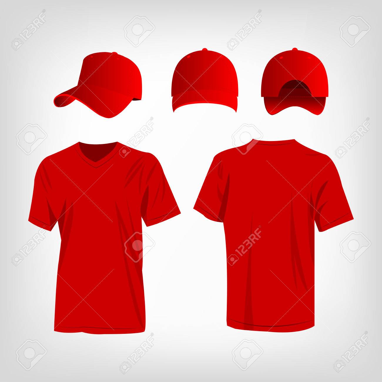 red t shirt vector
