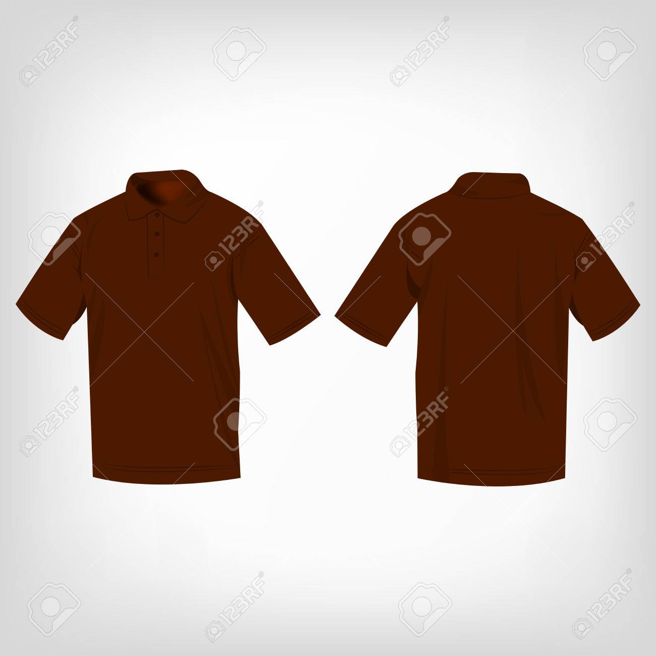 De Polo De Color Marrón Aislado Del Vector Svg, Clip Art Vectorizado Libre De Derechos. Image 50754398.