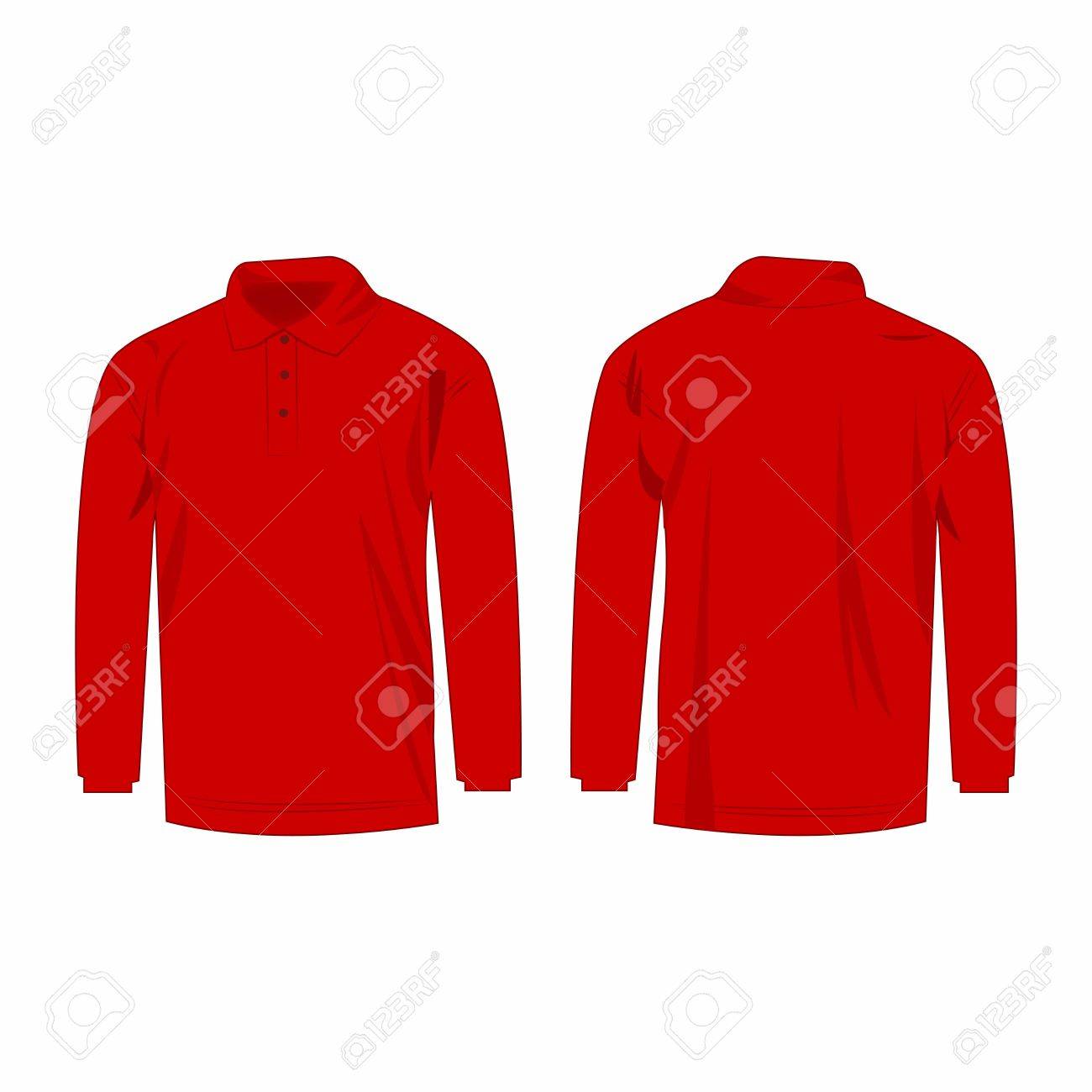 polo long sleeve red